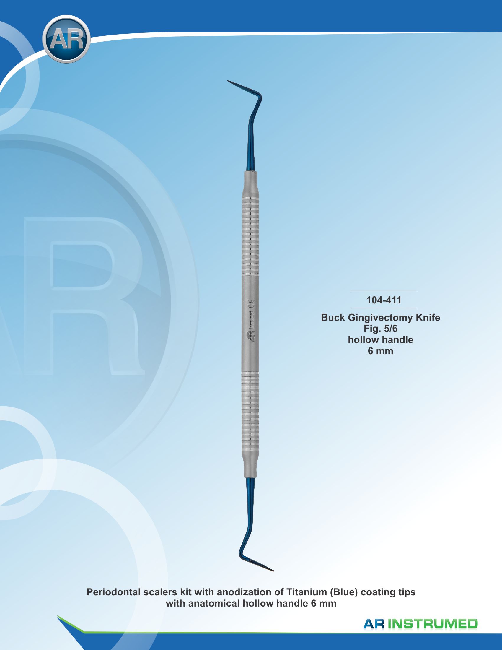Buck Gingivectomy Knife Fig.5/6 – AR Instrumed, Periodontal Instruments
