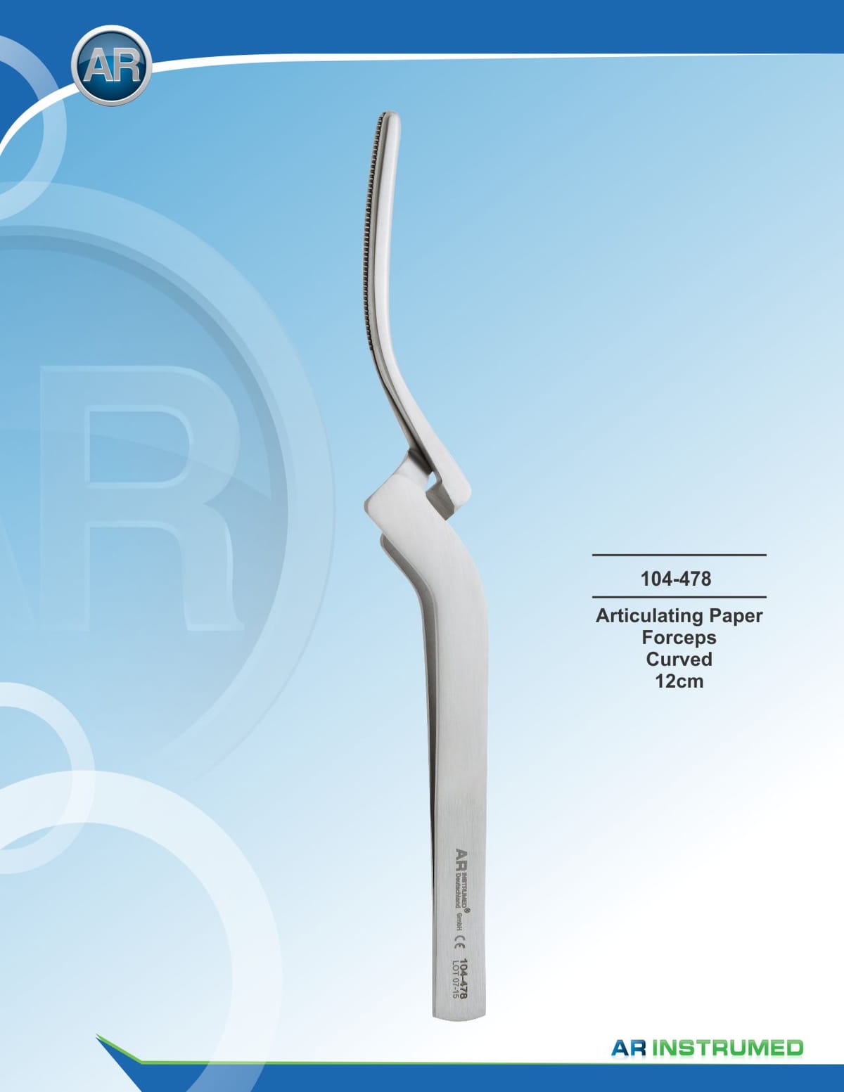 Articulating Paper Forceps Curved 12cm – AR Instrumed, Rubber Dam Clamps
