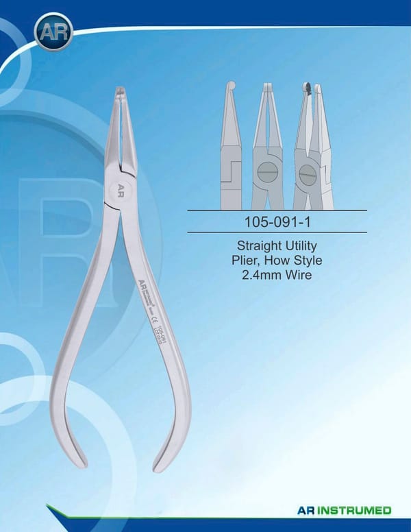 Orthodontic Pliers Straight Utility Plier, How Style 2.4mm Wire