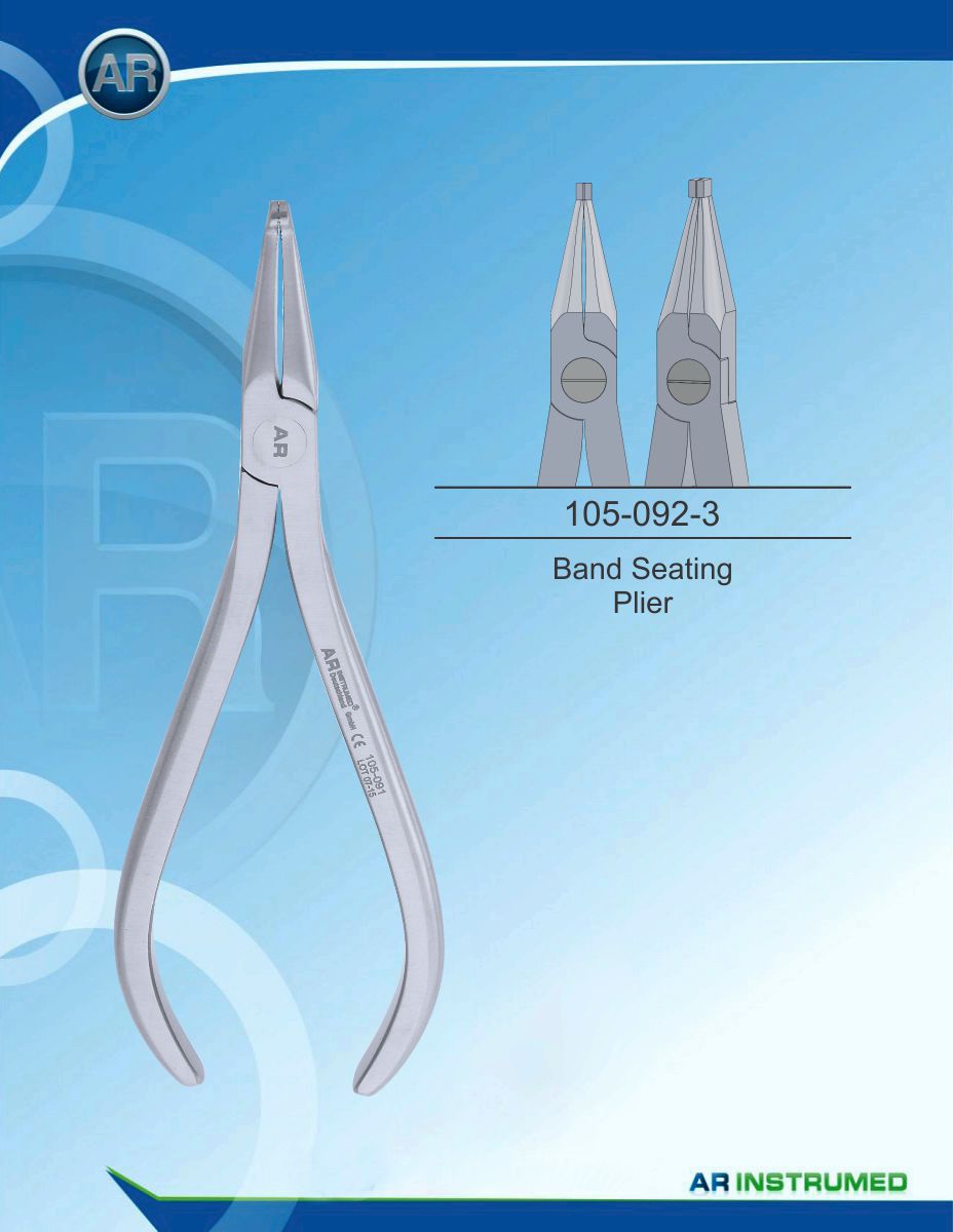 Band Seating Plier 2.8mm max 0.50mm.020" Wire – AR Instrumed, Orthodontic Pliers & Instruments