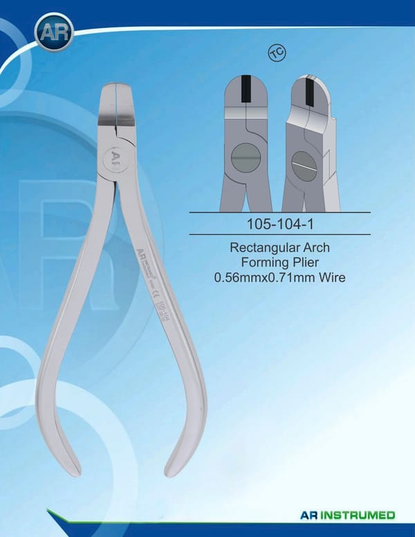 Rectangular Arch Forming Plier max 0.7mm .028" Wire
