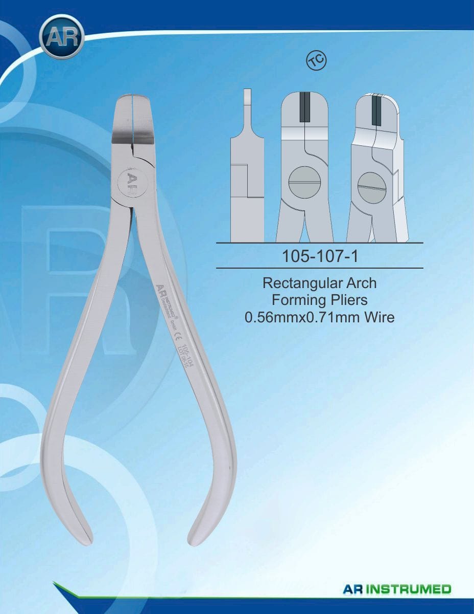 Orthodontic Pliers Rectangular Arch Forming Pliers 0.56mmx0.71mm Wire (TC) – AR Instrumed, Pliers
