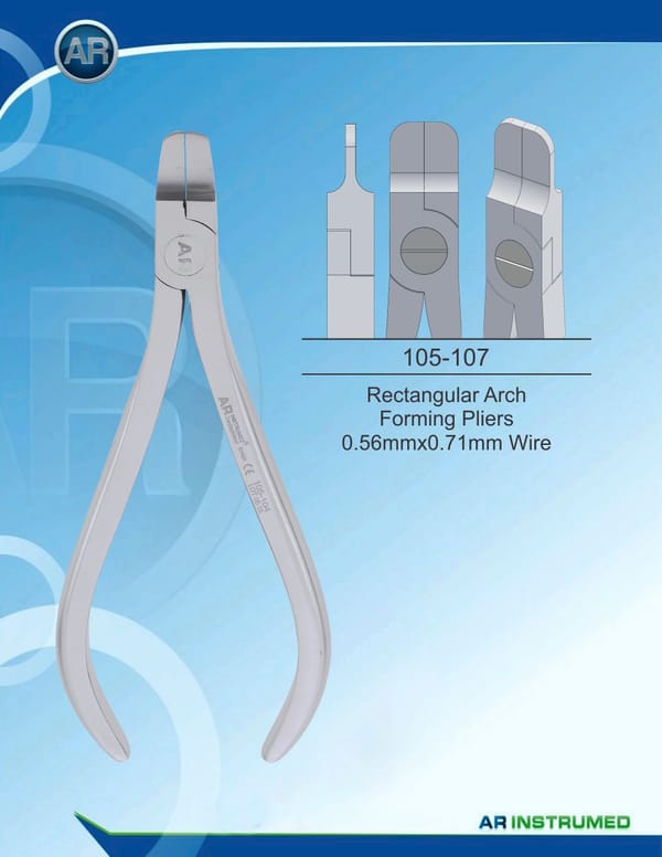 Orthodontics Pliers Rectangular Arch Forming Pliers 0.56mmx0.71mm Wire