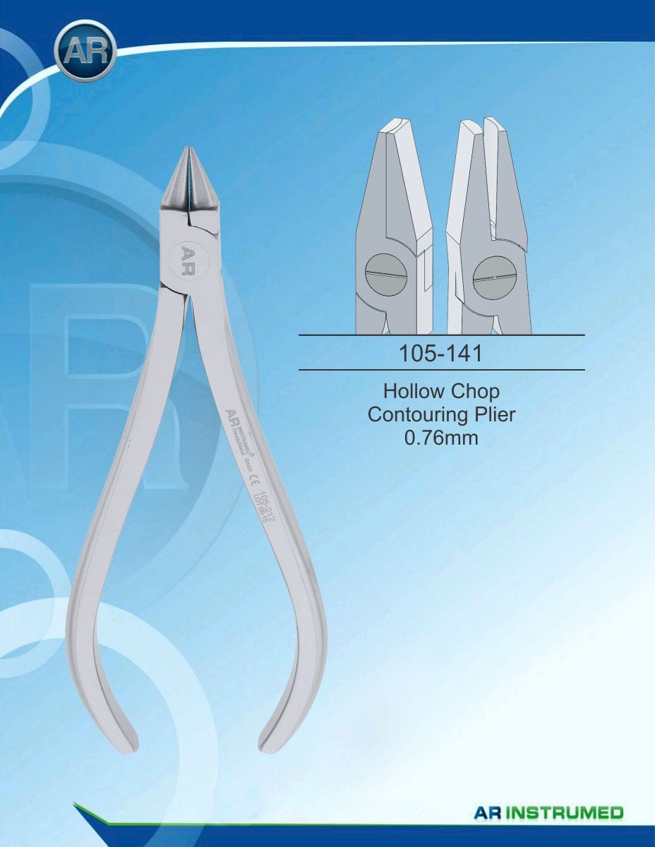 Orthodontics Pliers Hollow Chop Contouring Plier 0.76mm – AR Instrumed, Pliers
