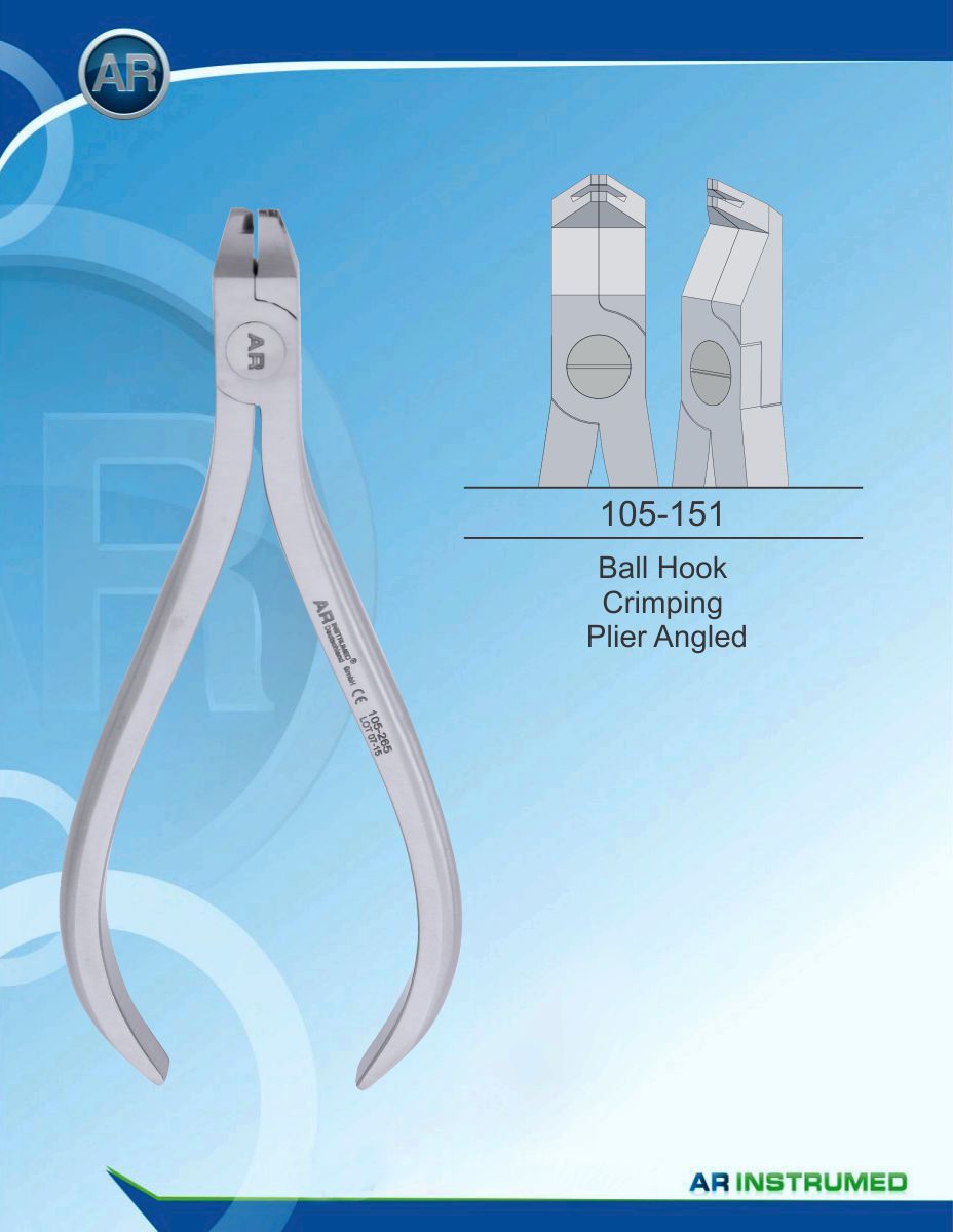 Orthodontics Pliers Ball Hook Crimping Plier Angled – AR Instrumed, Orthodontic Pliers & Instruments