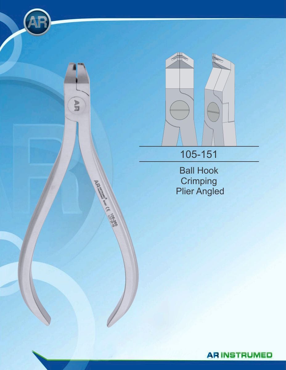 Orthodontics Pliers Ball Hook Crimping Plier Angled – AR Instrumed, Zangen
