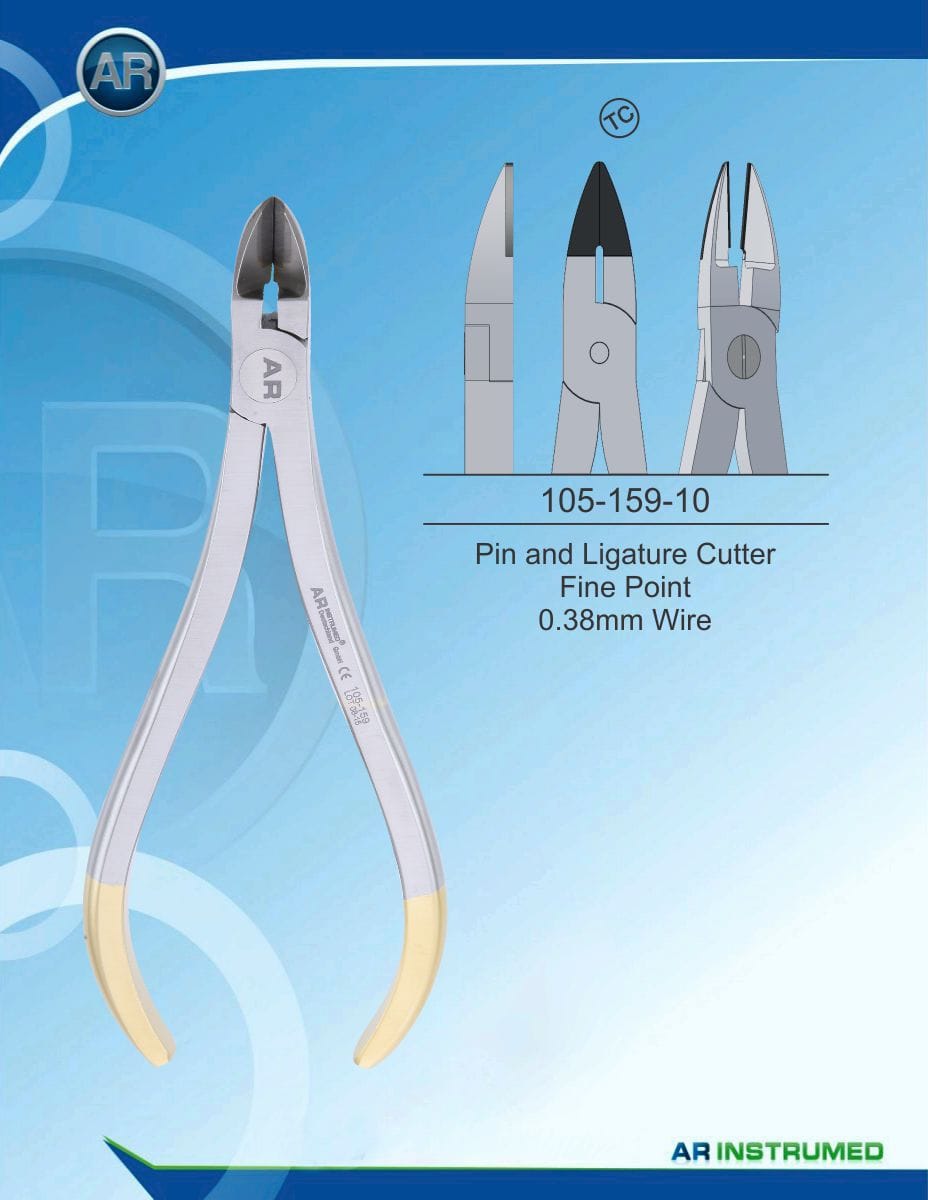 Orthodontic Pliers Pin and Ligature Cutter Fine Point 0.38mm Wire (TC) – AR Instrumed, Pliers
