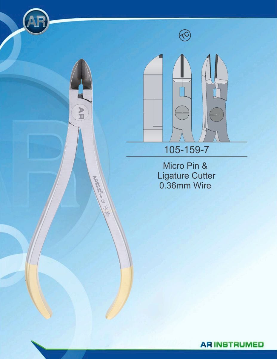 Orthodontic Pliers Micro Pin &amp; Ligature Cutter 0.36mm Wire (TC) – AR Instrumed, Pliers