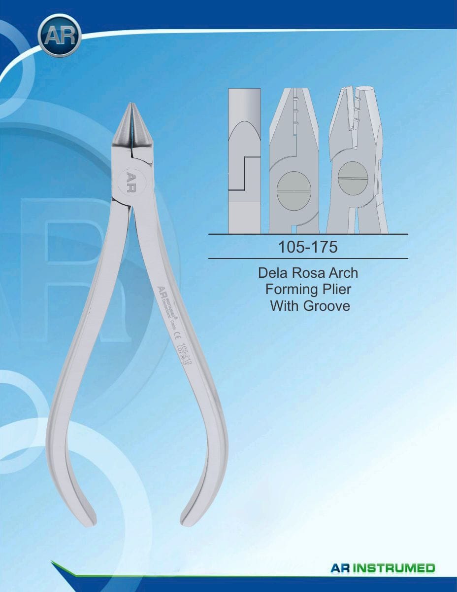 Orthodontics Pliers Dela Rosa Arch Forming Plier With Groove – AR Instrumed, Pliers