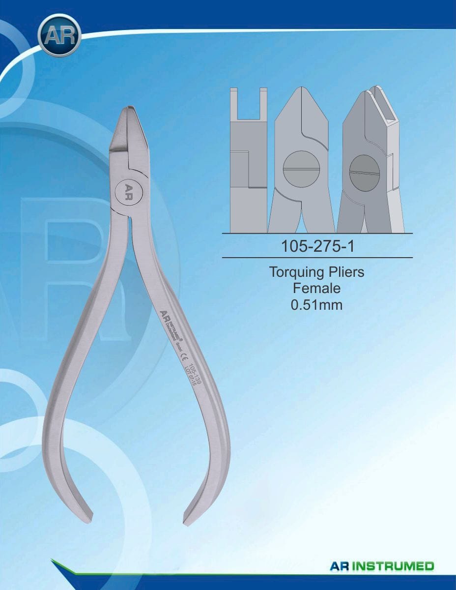 Orthodontics Pliers Torquing Pliers Female 0.51mm – AR Instrumed, Pliers