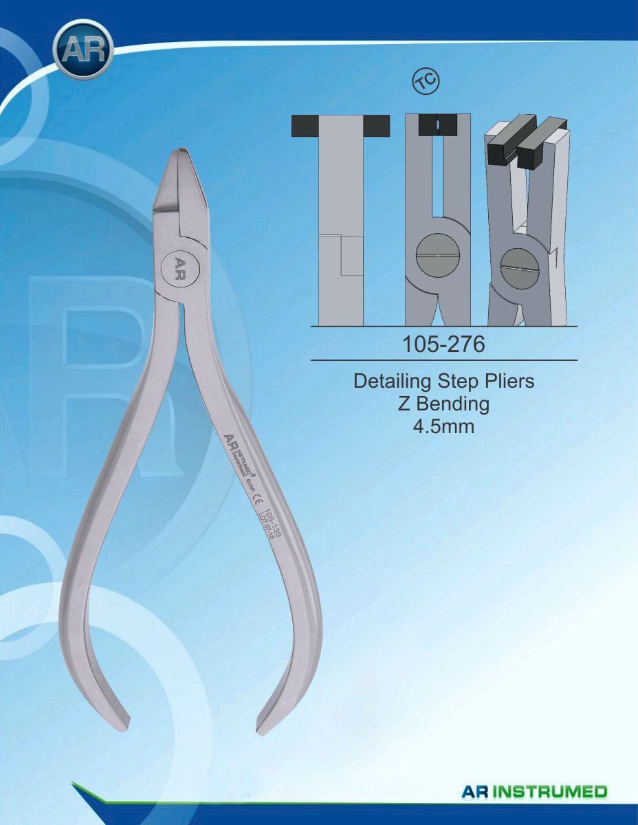 Orthodontics Pliers Detailing Step Pliers Z Bending 4.5mm (TC) – AR Instrumed, Zangen