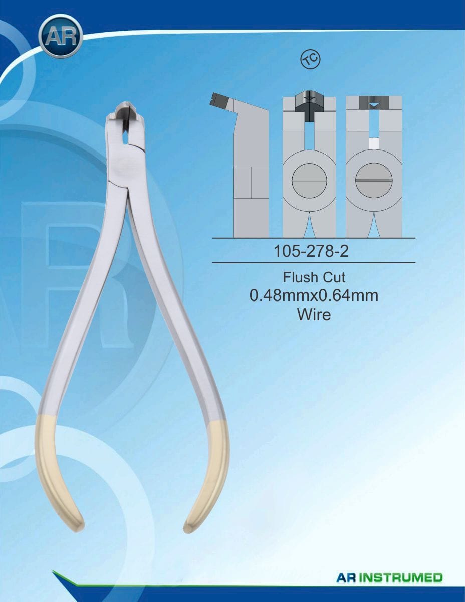 Orthodontic Pliers Flush Cut 0.48mmx0.64mm Wire (TC) – AR Instrumed, Zangen
