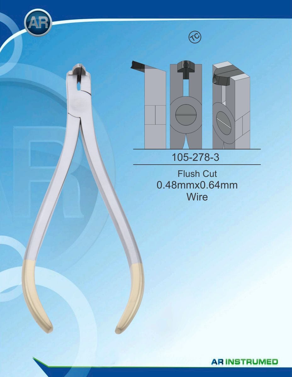 Orthodontic Pliers Flush Cut 0.48mmx0.64mm Wire (TC) – AR Instrumed, Zangen