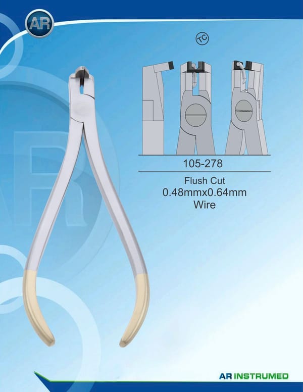 Orthodontic Pliers Flush Cut 0.48mmx0.64mm Wire (TC)