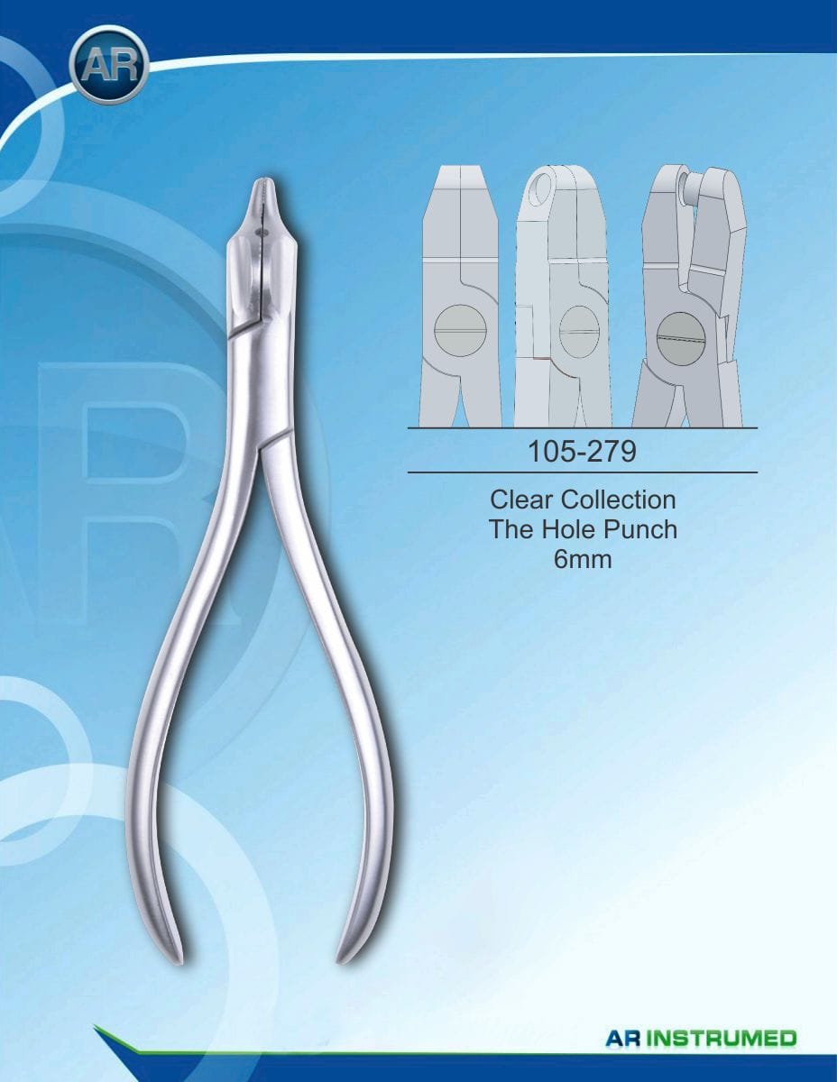 Orthodontics Pliers Clear Collection The Hole Punch 6mm – AR Instrumed, Zangen