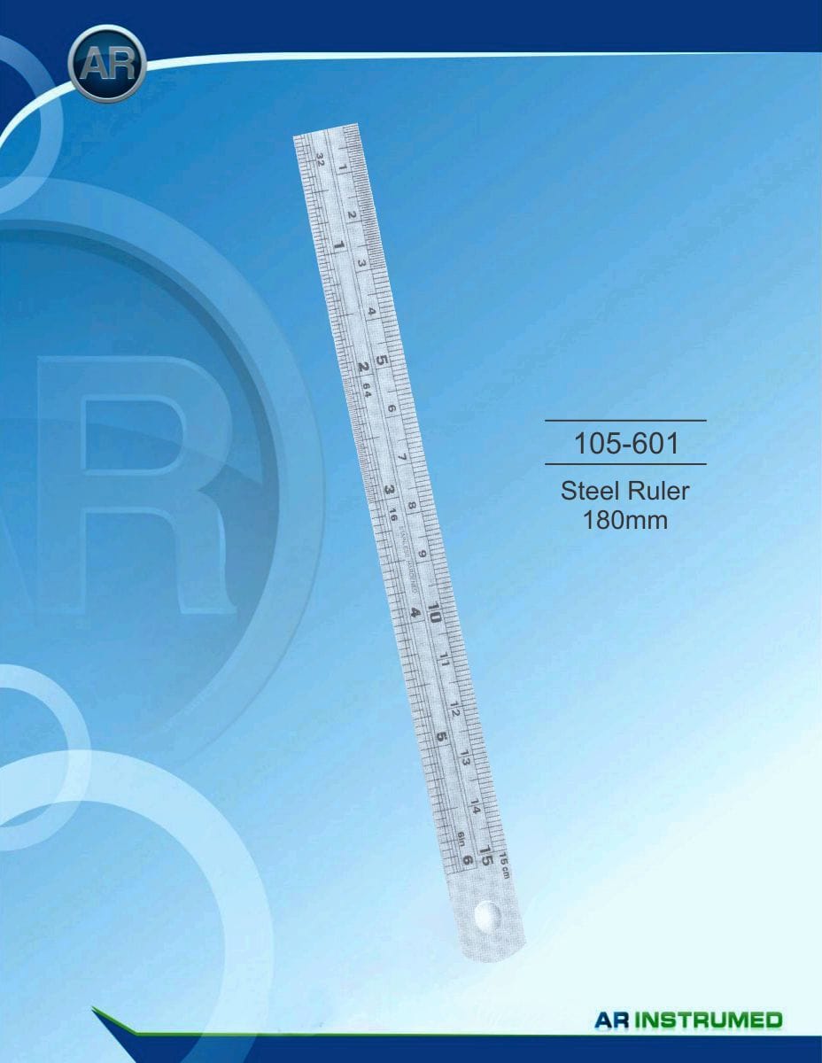 Steel Ruler 180mm – AR Instrumed, Zubehör für Wurzelbehandlung
