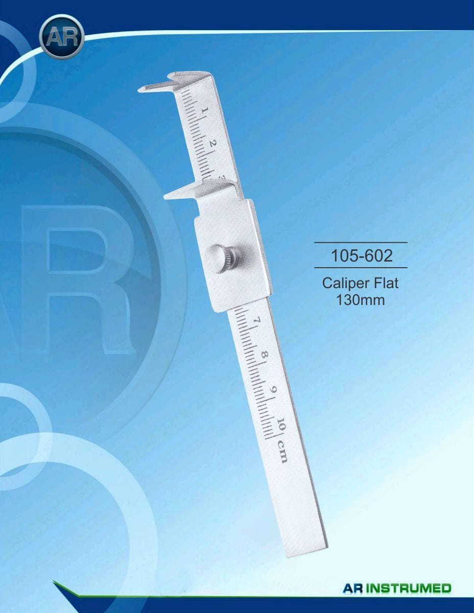 Measuring caliper flat 130mm – AR Instrumed, Dental Laboratory Instruments