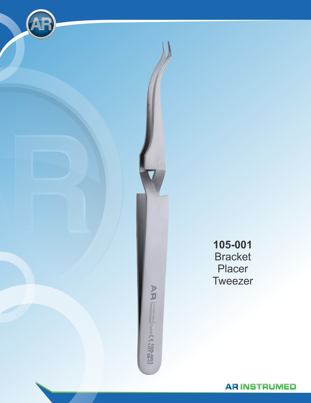 Bracket Placing Tweezer 13cm – AR Instrumed, Orthodontic Pliers & Instruments