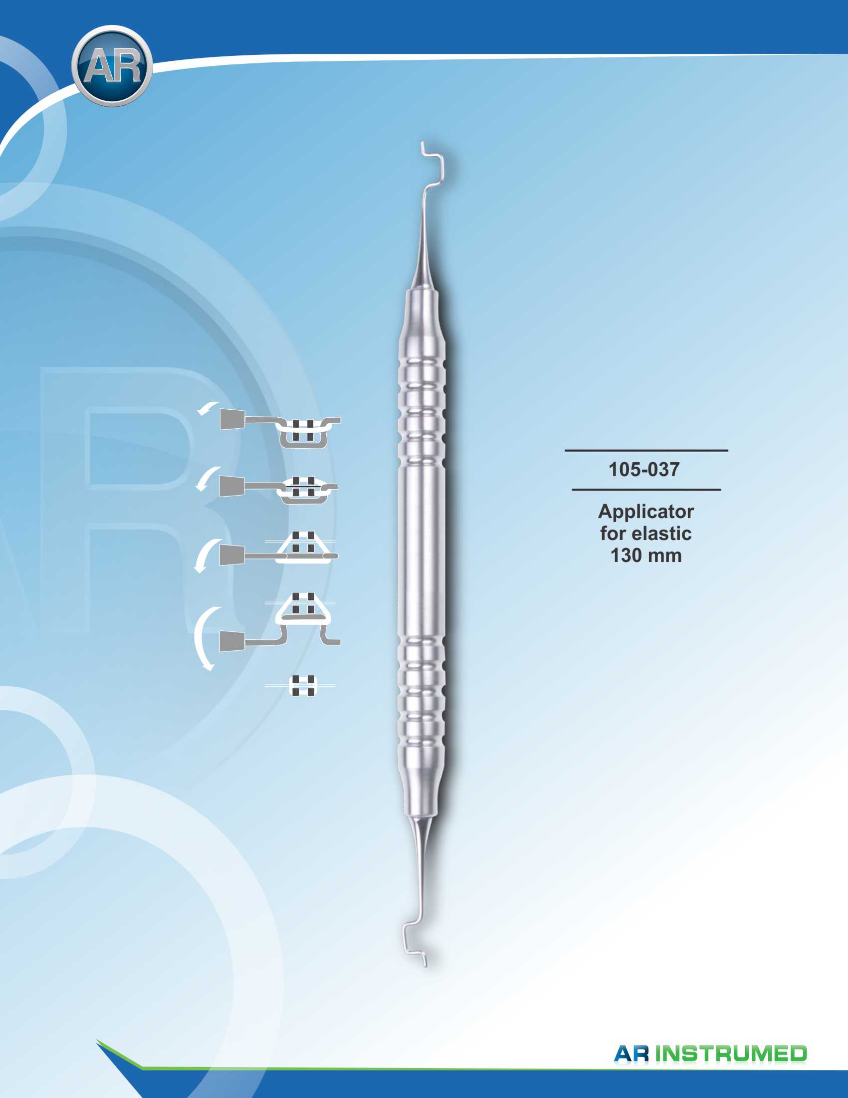 Applicator for Elastic16cm Hollow Handle 10mm