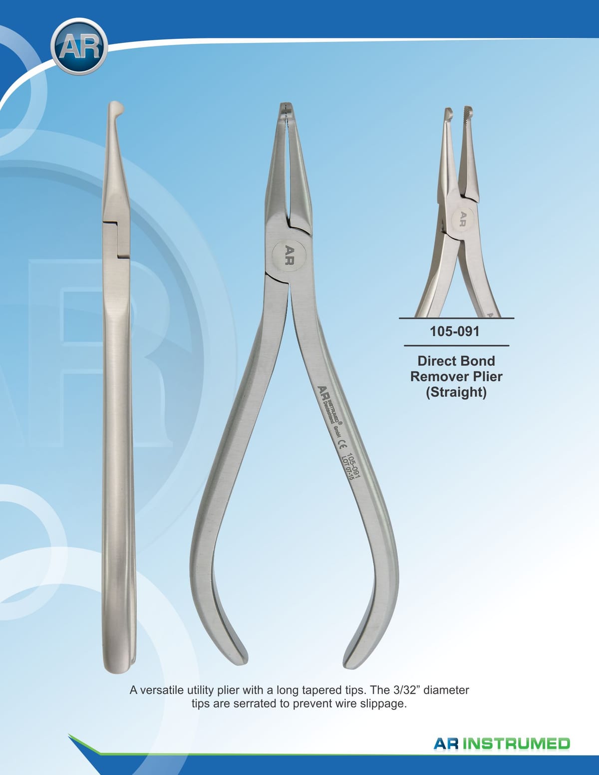 Straight Utility Plier, How Style 4mm max 0.71mm .028" Wire – AR Instrumed, Pliers