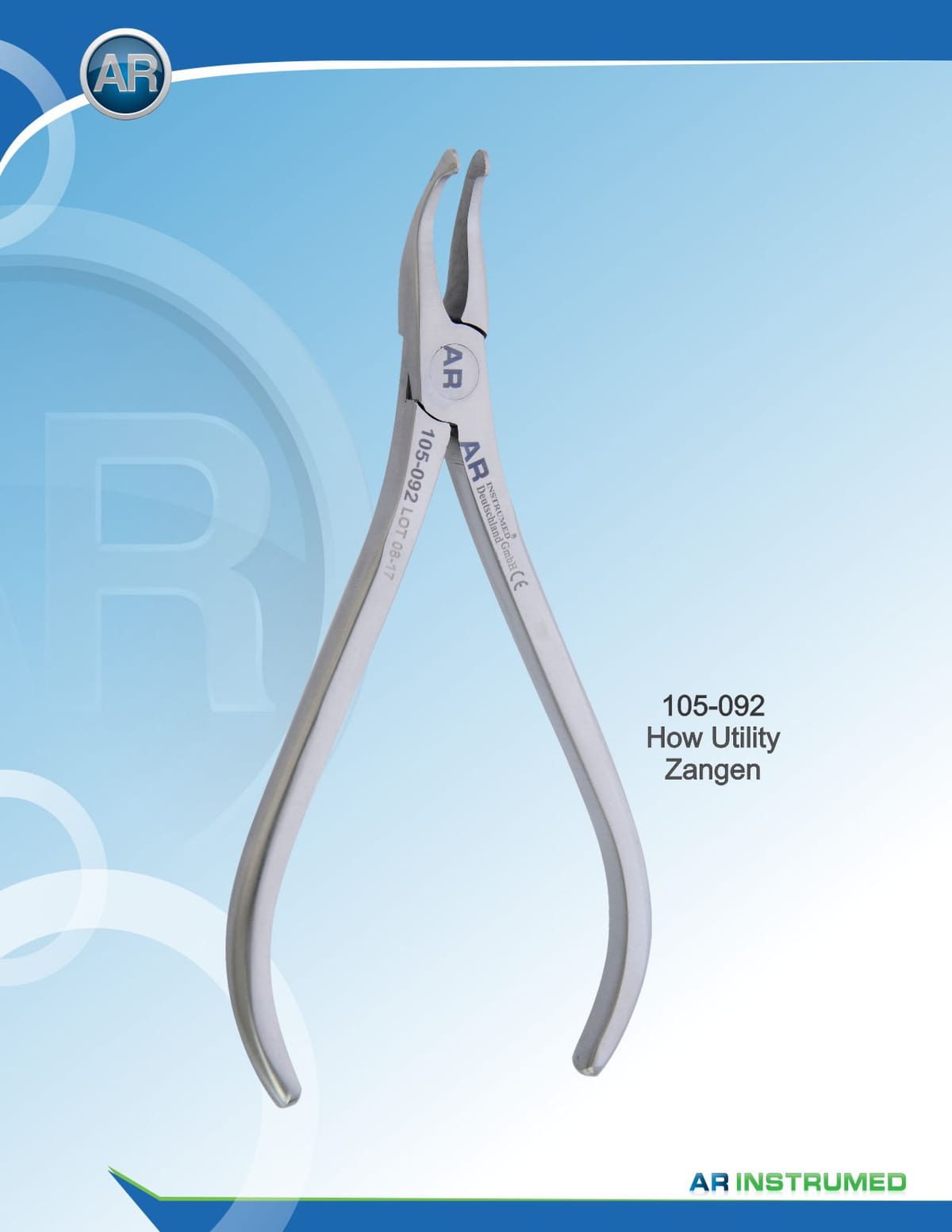 Oset Utility Plier, How Style Curved 3.2mm max 0.71mm .028" Wire – AR Instrumed, Zangen