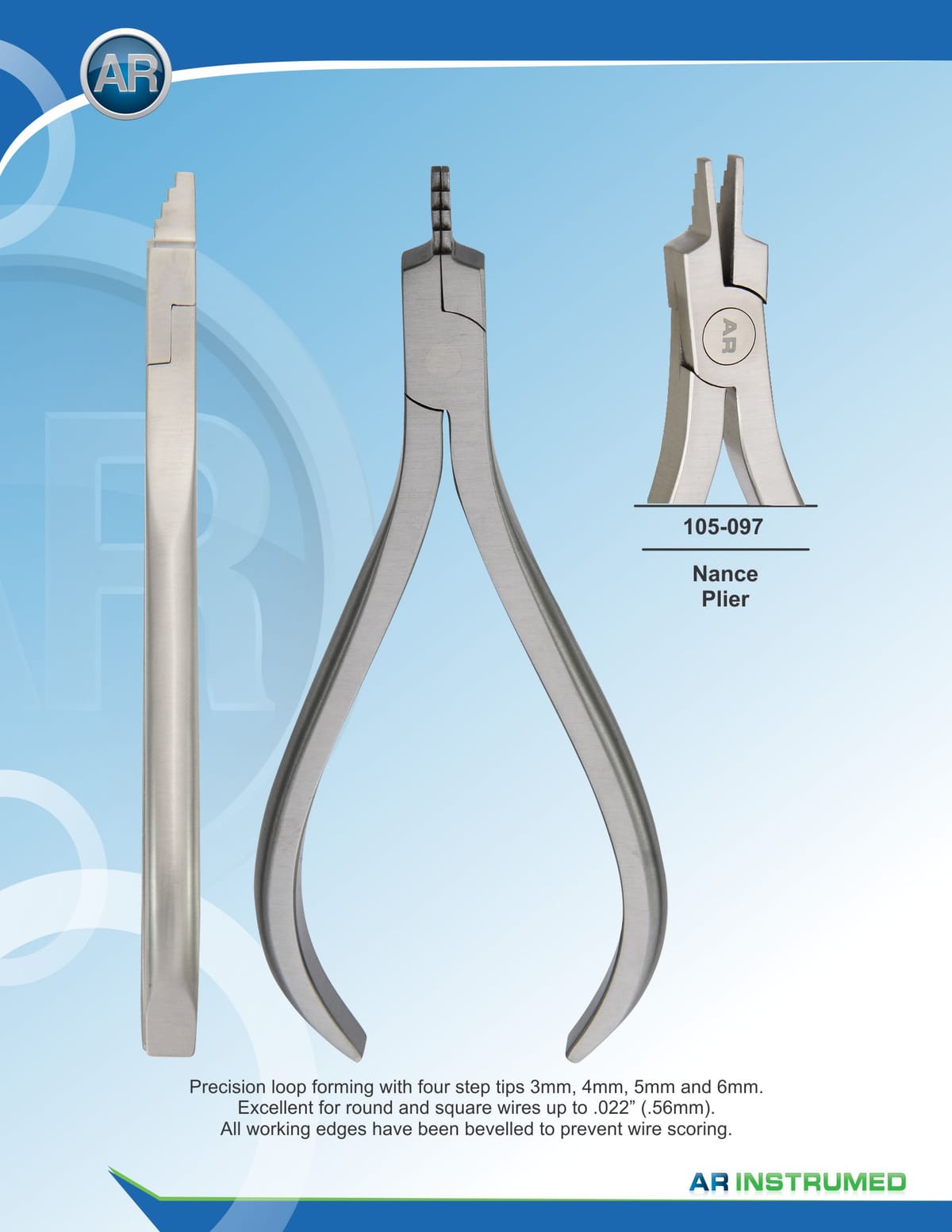 Nance Loop Forming Pliers 3,4,5 &amp; 6mm max 0.7mm .028" Wire – AR Instrumed, Pliers