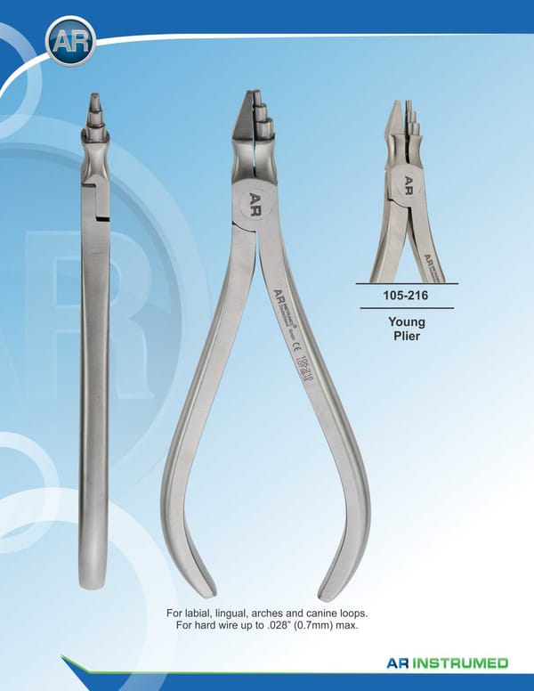 Young Pliers max 0.7mm .028″ Wire