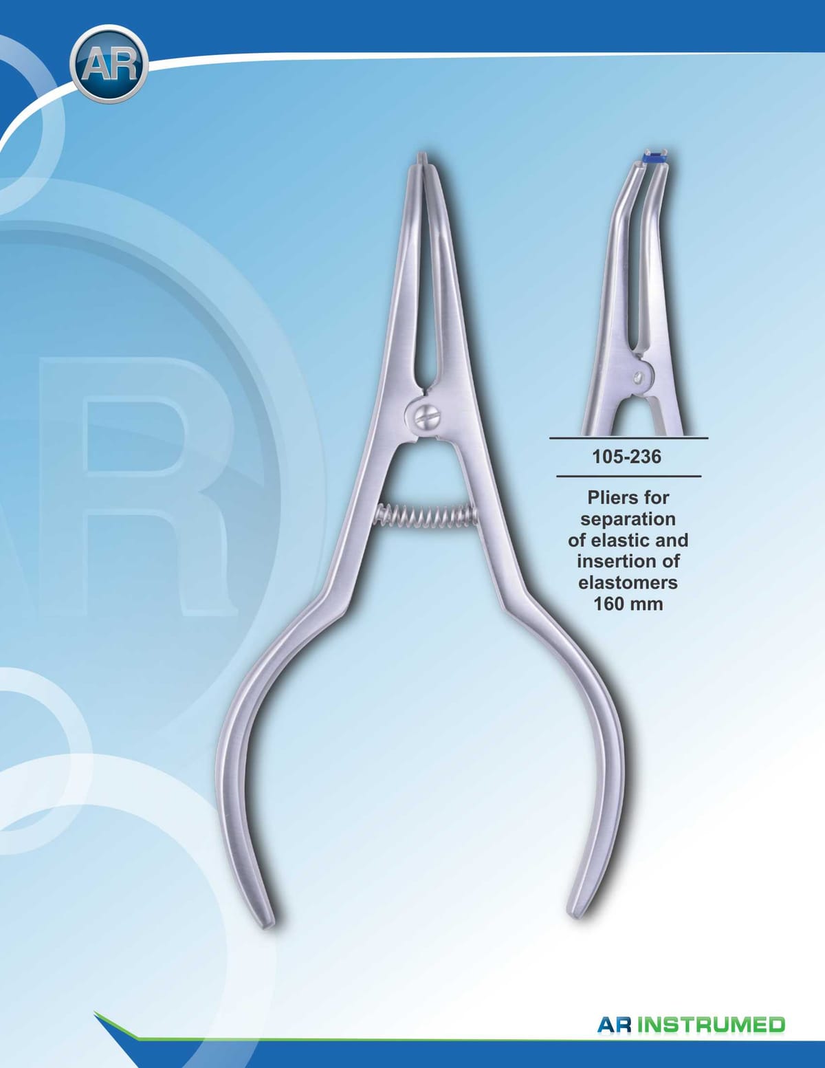 Pliers for Separation of Elastic and Insertion of Elastomers 16cm – AR Instrumed, Zangen