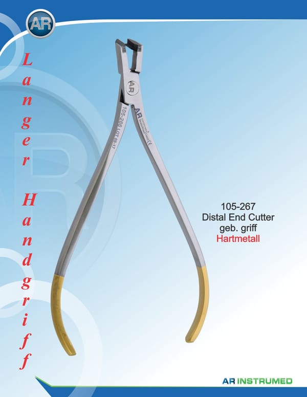 Distal End Cutter with Hold Long Handle TC Curved 0.56mmx0.71mm .022"x.028" Wire