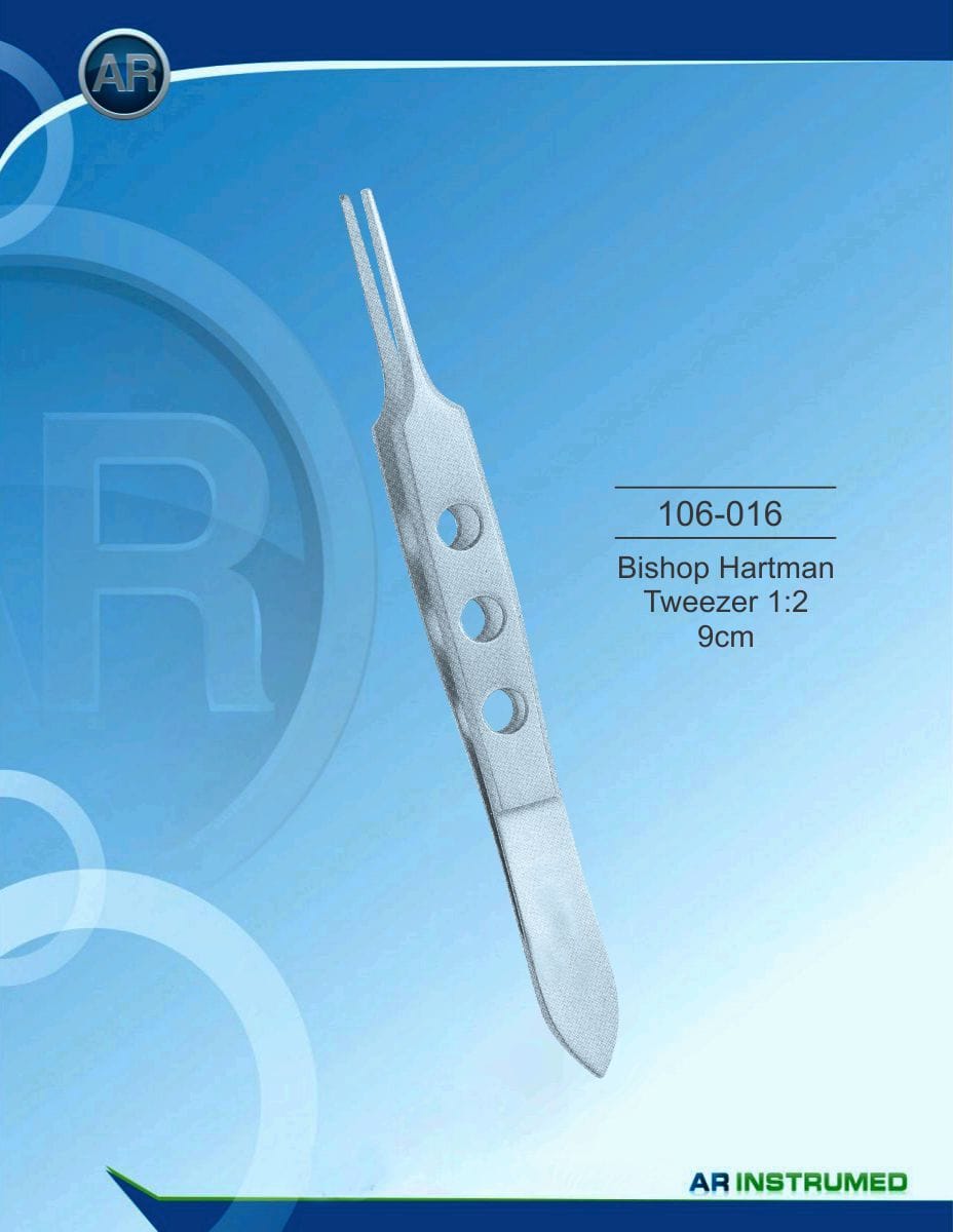 Bishop Hartman Tweezer 1:2 9cm – AR Instrumed, Pinzetten