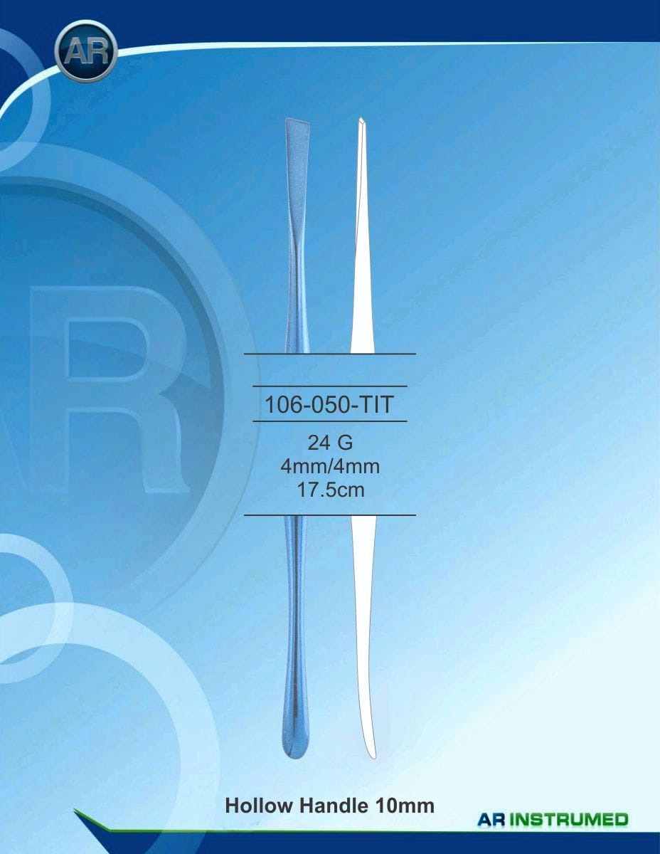 24 G 4mm/4mm 17.5cm Hollow Handle 10mm – AR Instrumed, Surgical Instruments