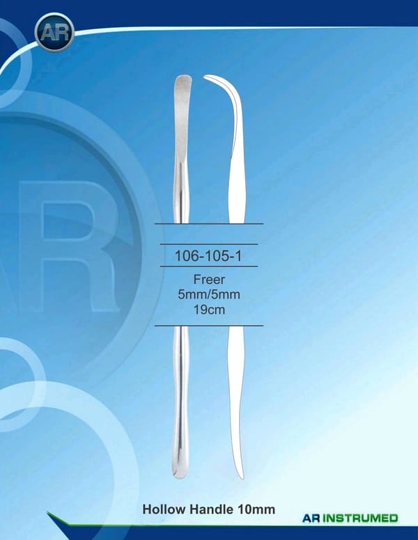 Freer 5mm/5mm 19cm Hollow Handle 10mm