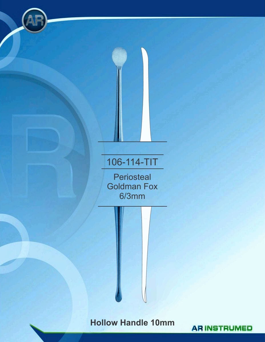 Periosteal Goldman Fox 6/3mm Hollow Handle 10mm – AR Instrumed, Surgical Instruments