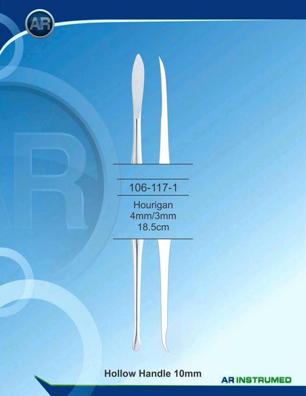 Hourigan 4mm/3mm 18.5cm Hollow Handle 10mm
