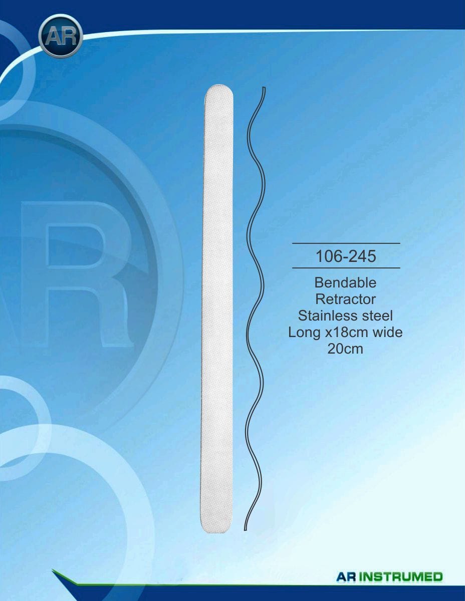 Bendable Retractor Stainless steel 20cm Long x18cm wide – AR Instrumed, Surgical Instruments