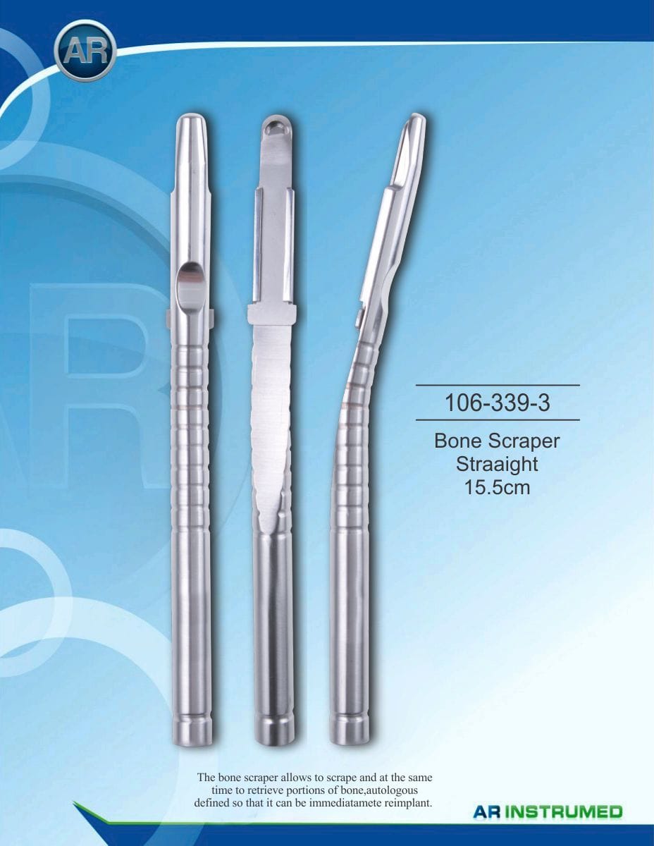 Bone Scraper Straight 15.5cm – AR Instrumed, Surgical Instruments
