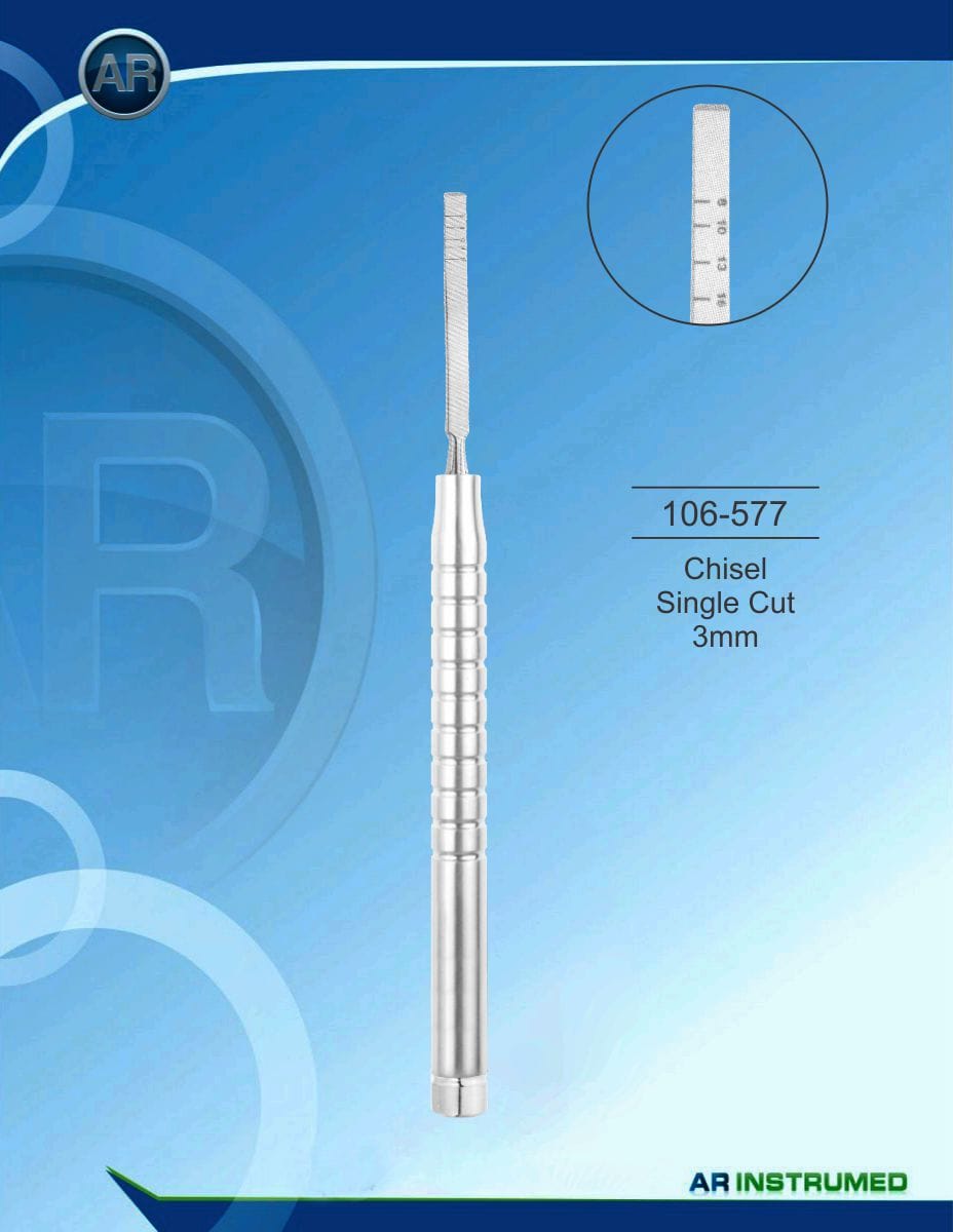 Chisel Single Cut 3mm – AR Instrumed, Chirurgische Instrumente