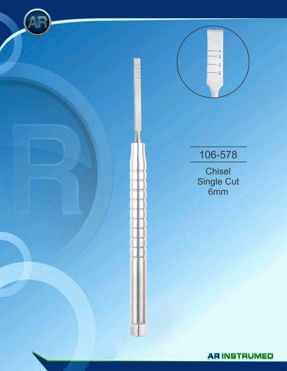 Chisel Single Cut 6mm – AR Instrumed, Bone Rongeurs & Chisels