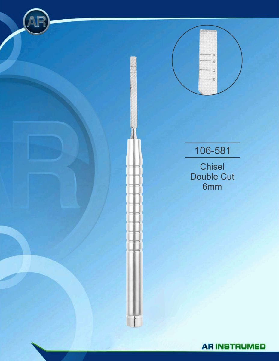 Chisel Double Cut 6mm – AR Instrumed, Chirurgische Instrumente
