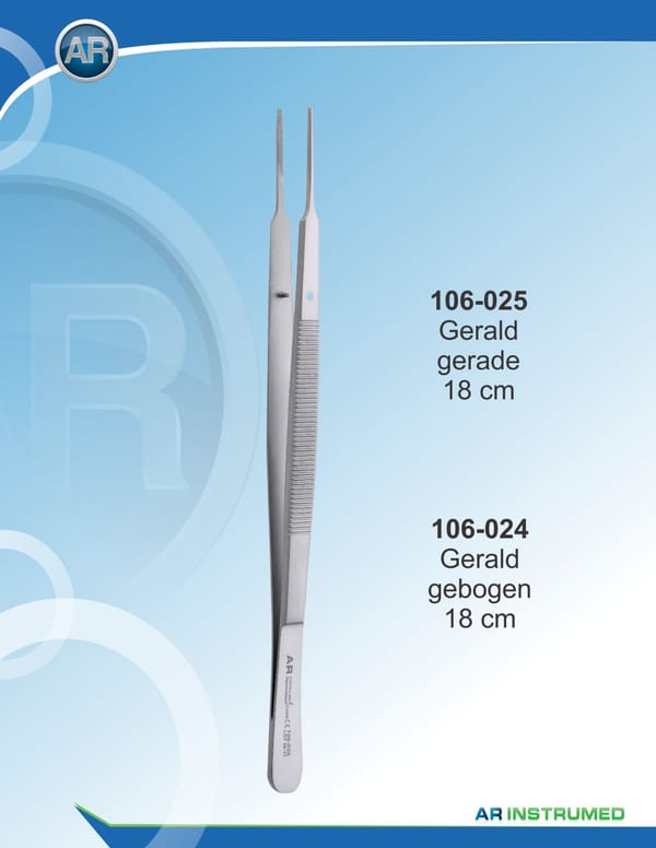Gerald Forceps Curved 18cm