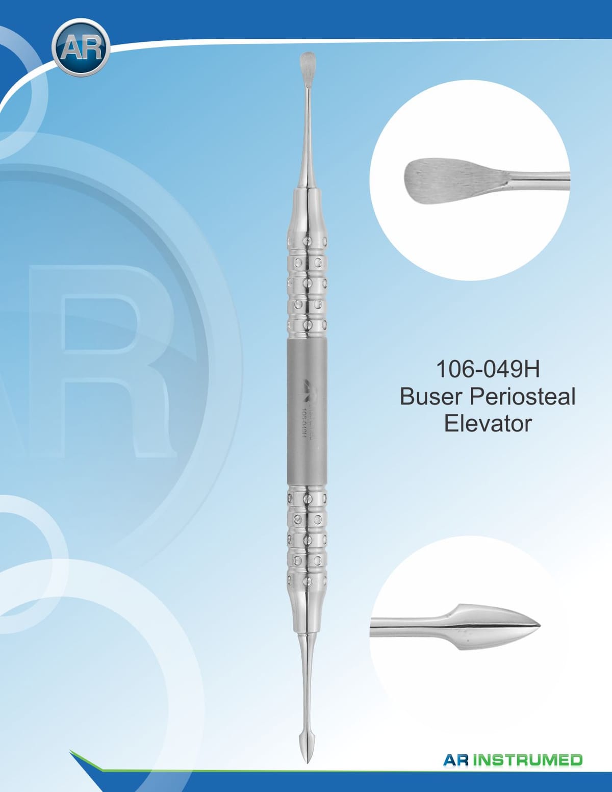 Buser Elevator 5.0mm/4.0mm 18cm – AR Instrumed, Chirurgische Instrumente