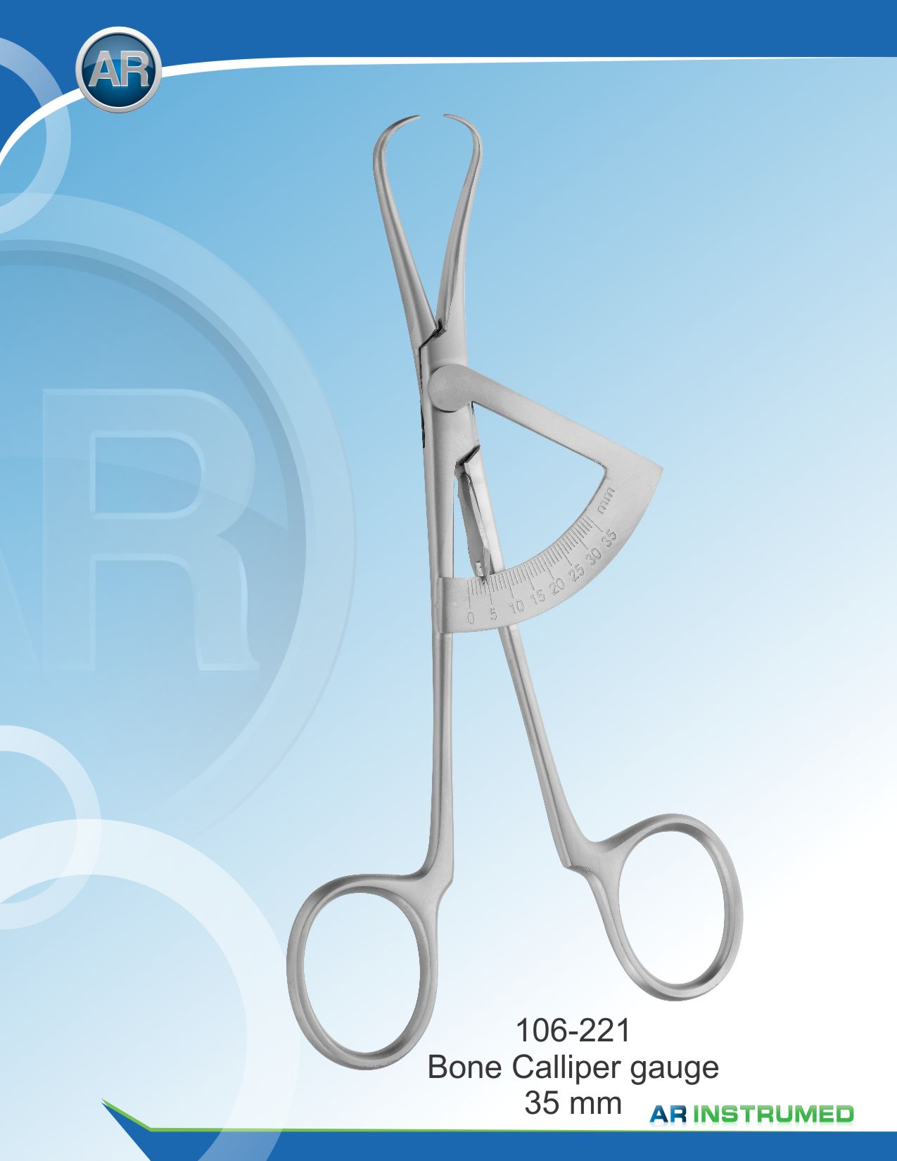 Bone Caliper Gauge 35mm – AR Instrumed, Surgical Hand Instruments