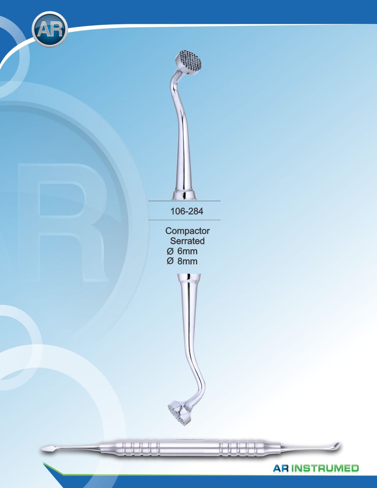 Compactor Serrated 6mm 8mm – AR Instrumed, System-Independent Instruments and Accessories
