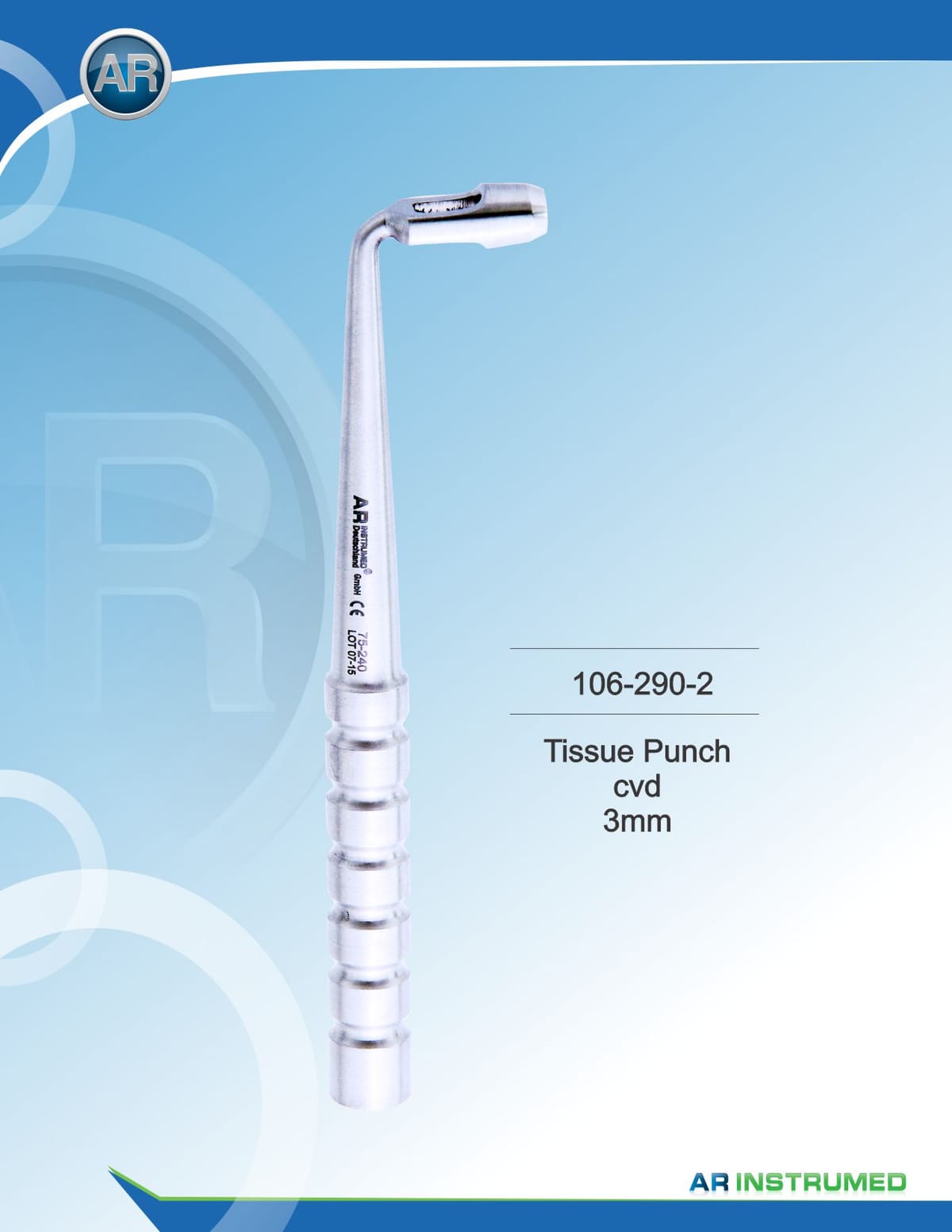 Tissue Punch Curved 3mm – AR Instrumed, System-Independent Instruments and Accessories