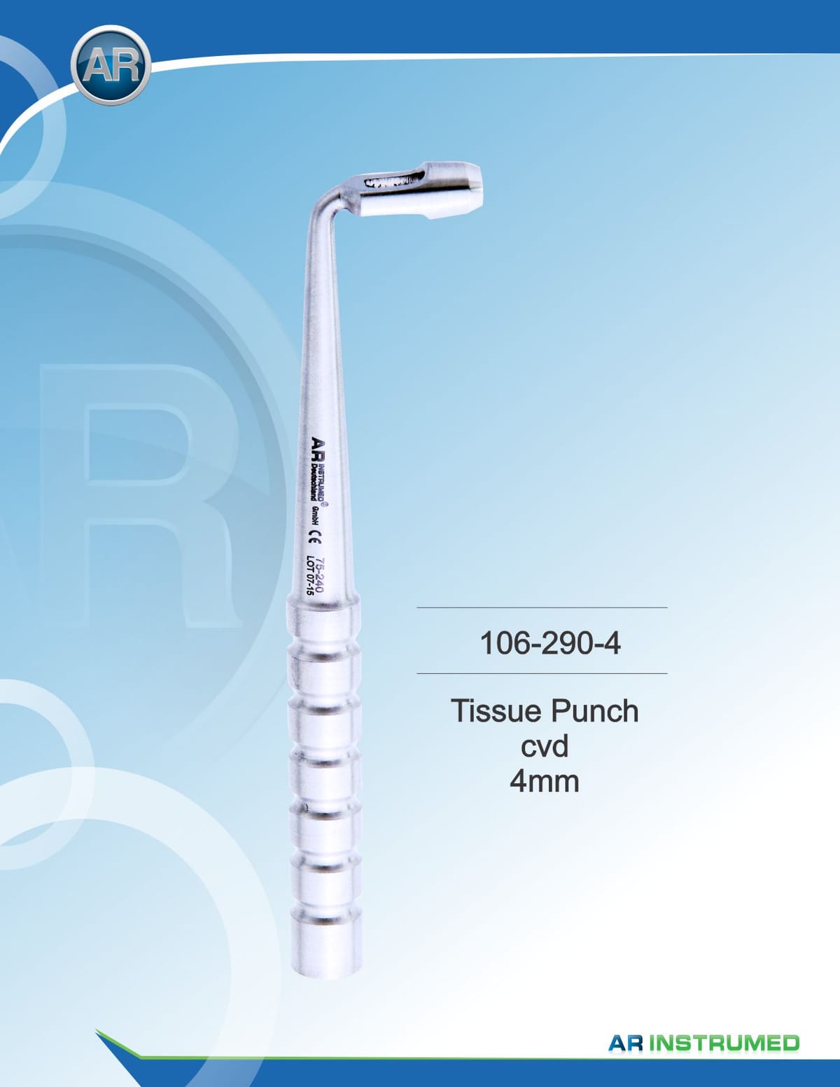 Tissue Punch Curved 4mm – AR Instrumed, Systemunabhängige Instrumente und Zubehör