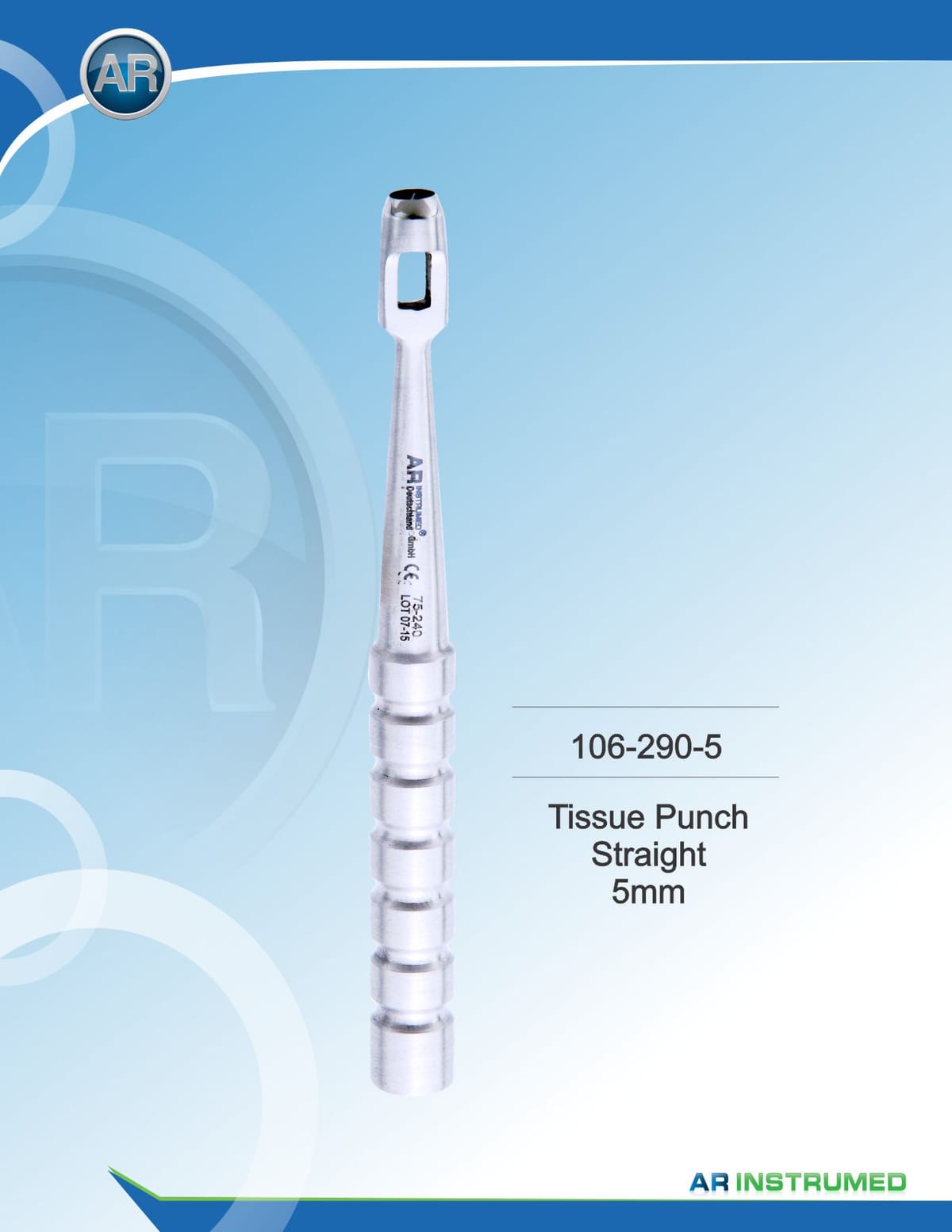 Tissue Punch Straight 5mm – AR Instrumed, System-Independent Instruments and Accessories