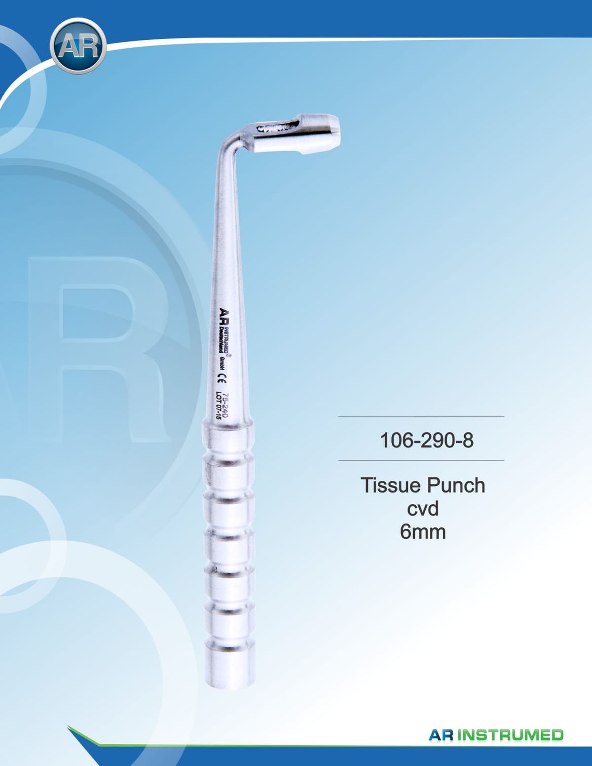 Tissue Punch Curved 6mm – AR Instrumed, Surgical Instruments