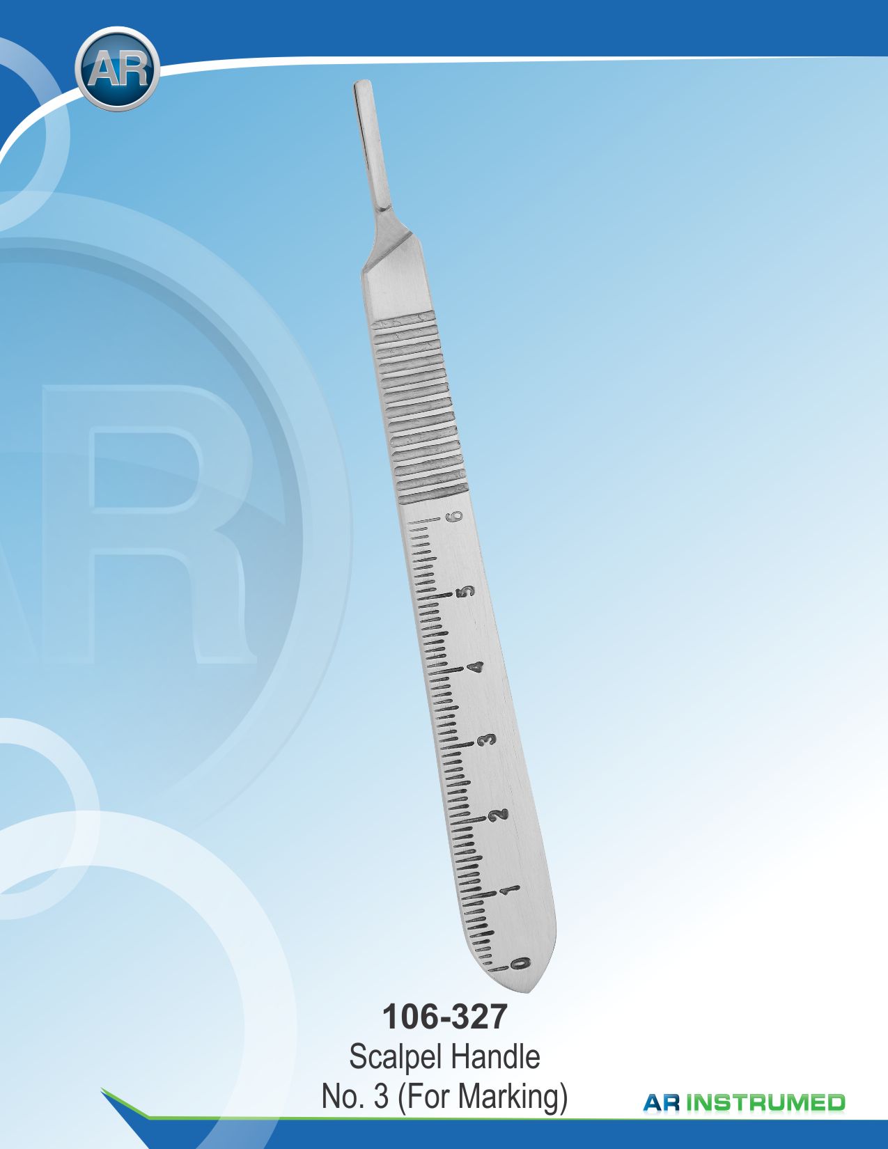 Scalpel Handle No.3 with marking 130mm – AR Instrumed, Scalpels & Blades