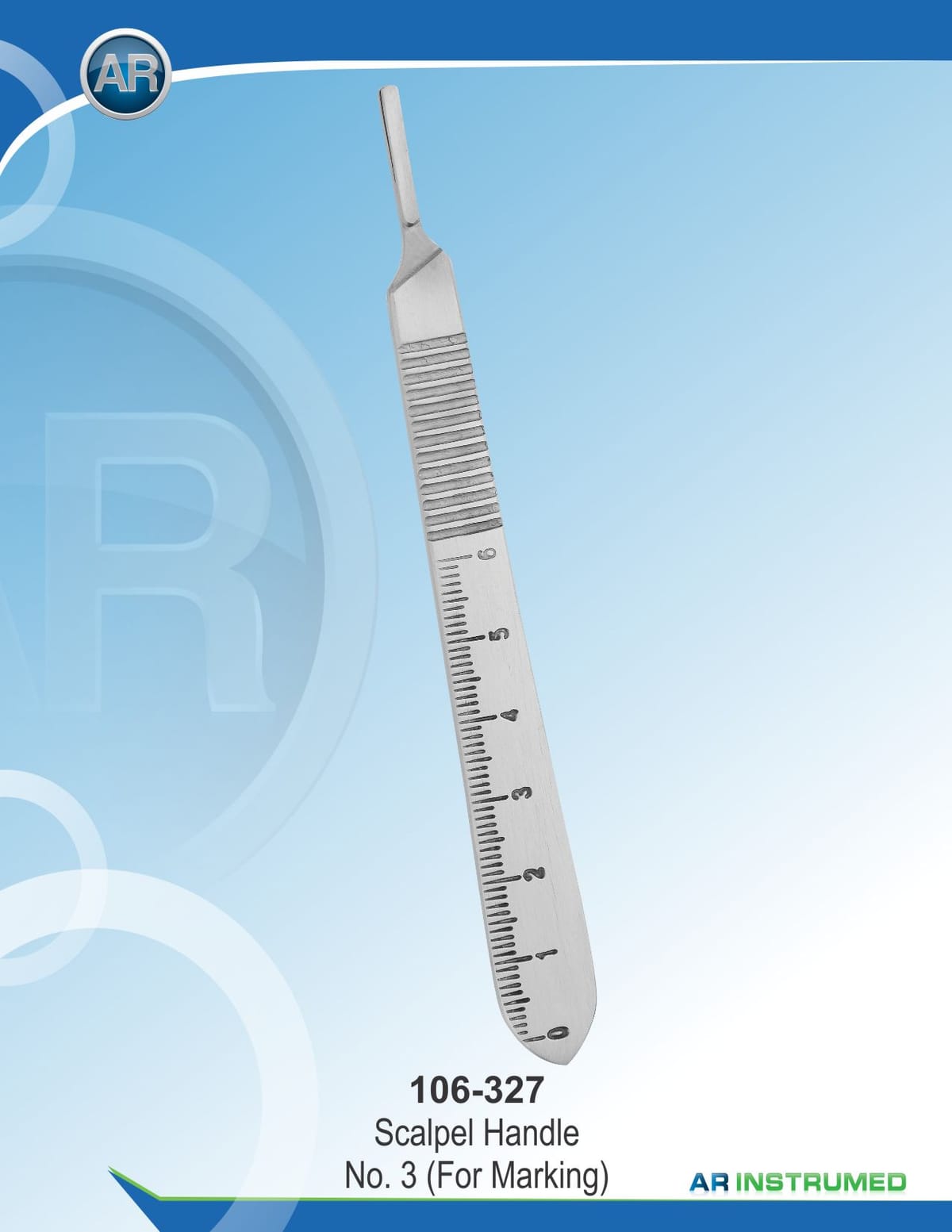 Scalpel Handle No.3 with marking 130mm – AR Instrumed, Skalpelle und Zubehör