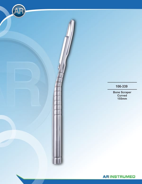 Bone Scraper Curved 15.5cm